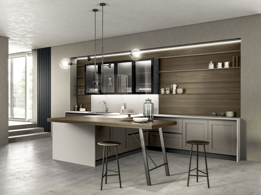 OFFERTA cucina con penisola e bancone CUCINE STORE (Misura 455x300cm)